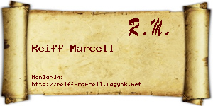 Reiff Marcell névjegykártya